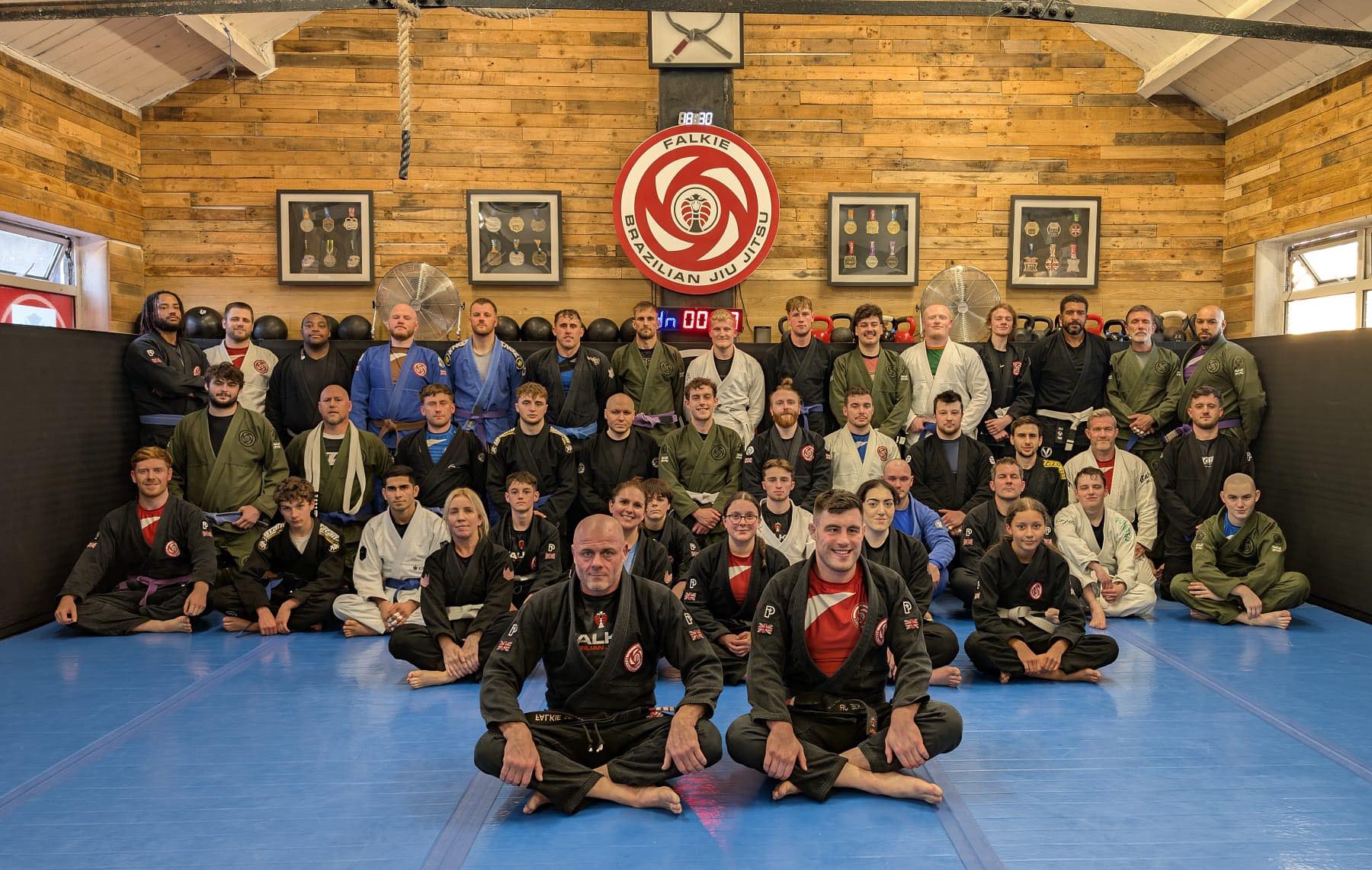 Group training at Falkie BJJ Preston